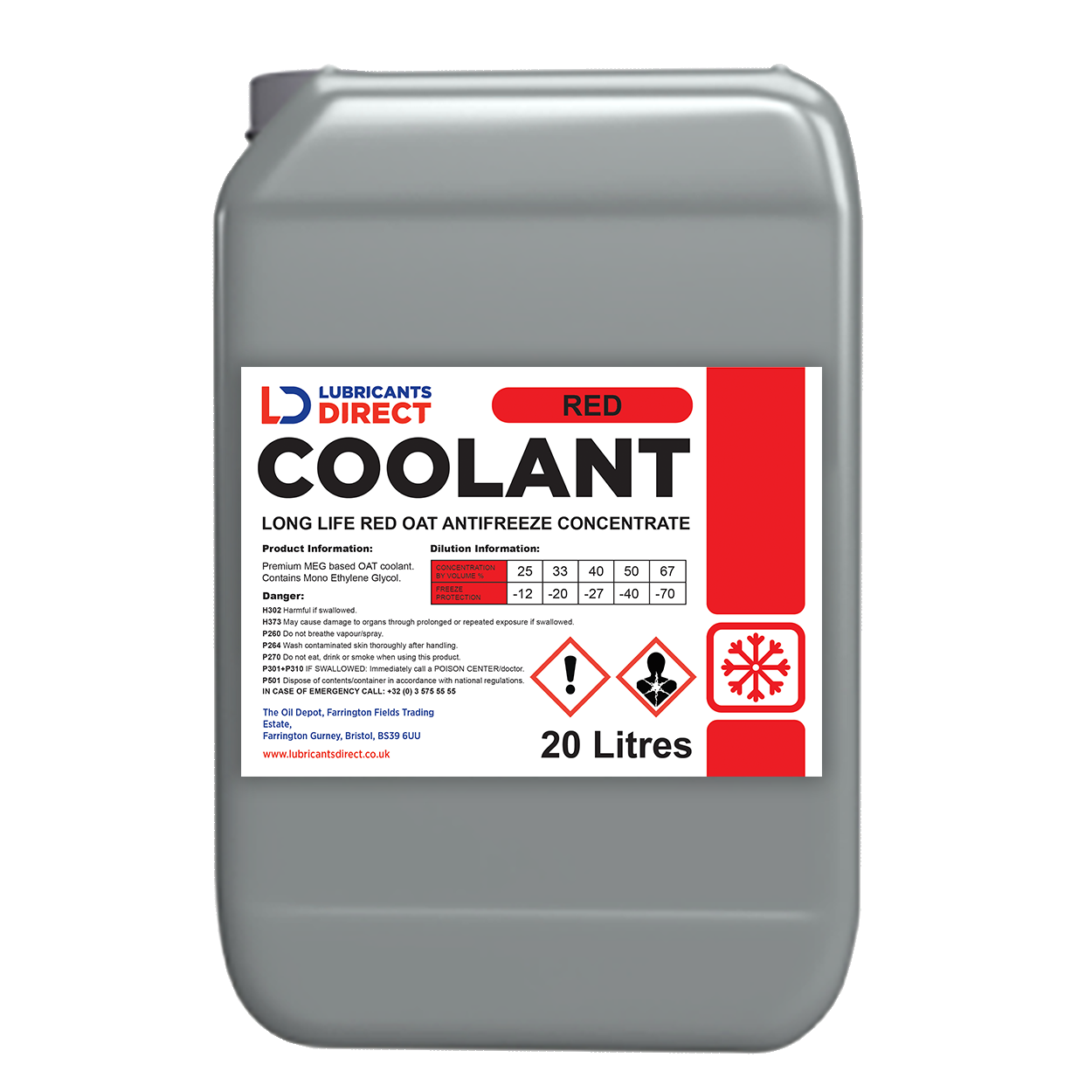 Red Coolant, Long-Life OAT, Concentrate