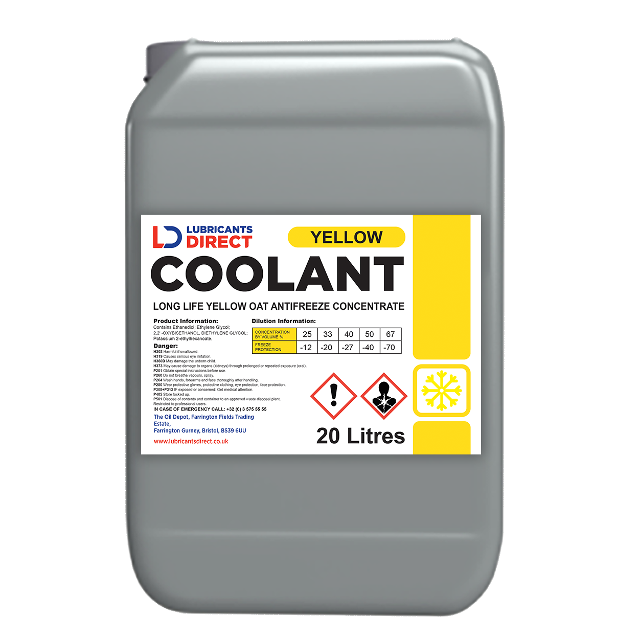 Yellow Coolant, Long-Life OAT, Concentrate